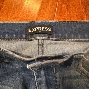Express Women's Denim Jeans Cropped Legging High Rise